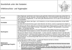 Grundschule unter den Kastanien Infektionsschutz- und Hygieneplan