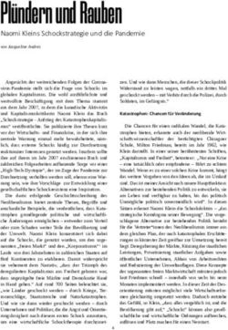 Pl&uuml;ndern und Rauben Naomi Kleins Schockstrategie und die Pandemie