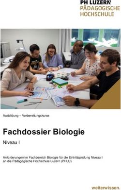 Fachdossier Biologie Niveau I - weiterwissen - P&auml;dagogische Hochschule Luzern