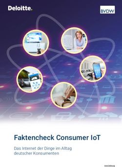 FAKTENCHECK CONSUMER IOT - DAS INTERNET DER DINGE IM ALLTAG DEUTSCHER KONSUMENTEN - DELOITTE
