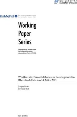 Wortlaut der Fernsehdebatte zur Landtagswahl in Rheinland-Pfalz am 14. März 2021 - Jürgen Maier Jennifer Bast - Universität Koblenz ...