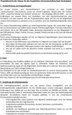 Projektbericht der Klasse 9a der Staatlichen Gemeinschaftsschule Herbsleben 1 Themenfindung und Fragestellungen