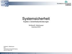 Systemsicherheit Kapitel 2: Sicherheitsanforderungen - Winfried E. K&uuml;hnhauser Sommer 2019 - TU Ilmenau