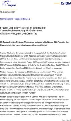 FRAPORT UND ENBW SCHLIE&szlig;EN LANGFRISTIGEN STROMABNAHMEVERTRAG F&Uuml;R F&Ouml;RDERFREIEN OFFSHORE-WINDPARK "HE DREIHT" AB