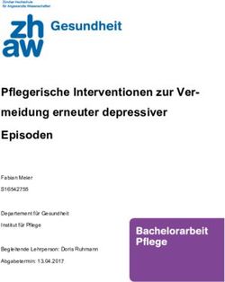 Pflegerische Interventionen zur Ver-meidung erneuter depressiver Episoden - S16542755 Fabian Meier Departement f&uuml;r Gesundheit Institut f&uuml;r Pflege ...