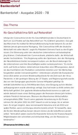 Bankenbrief Bankenbrief - Ausgabe 2020 78 - Das Thema Ifo-Gesch&auml;ftsklima f&auml;llt auf Rekordtief - Bundesverband deutscher ...