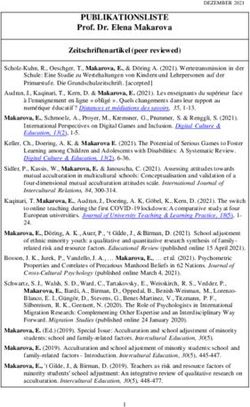 PUBLIKATIONSLISTE Prof. Dr. Elena Makarova Zeitschriftenartikel (peer reviewed)