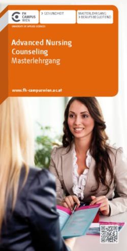 Advanced nursing counseling - Masterlehrgang www.fh-campuswien.ac.at