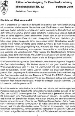 R&auml;tische Vereinigung f&uuml;r Familienforschung Mitteilungsblatt Nr. 62 - R&auml;tische Vereinigung f&uuml;r ...