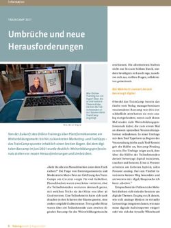 Umbr&uuml;che und neue Herausforderungen - TrainCamp