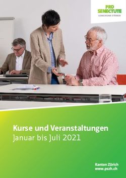 Kurse und Veranstaltungen Januar bis Juli 2021