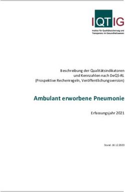 AMBULANT ERWORBENE PNEUMONIE - BESCHREIBUNG DER QUALITÄTSINDIKATOREN UND KENNZAHLEN NACH DEQS-RL PROSPEKTIVE RECHENREGELN ...