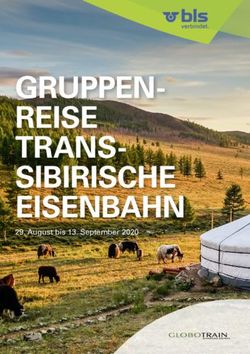 GRUPPEN-REISE TRANS-SIBIRISCHE EISENBAHN - August bis 13. September 2020 - BLS