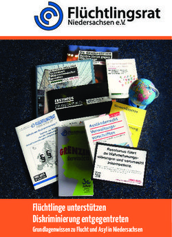 Flüchtlinge unterstützen Diskriminierung entgegentreten - Grundlagenwissen zu Flucht und Asyl in Niedersachsen