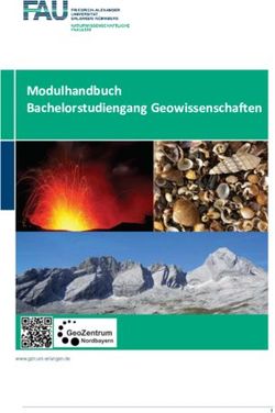MODULHANDBUCH BACHELORSTUDIENGANG GEOWISSENSCHAFTEN - GEOZENTRUM NORDBAYERN