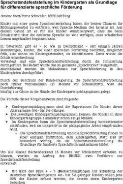 Sprachstandsfeststellung im Kindergarten als Grundlage für differenzierte sprachliche Förderung