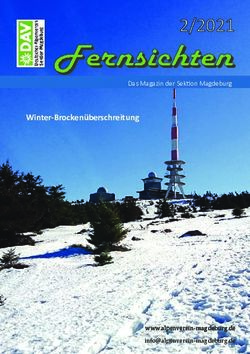 FFeerrnnssiicchhtteenn 2/2021 - info@alpenverein magdeburg.de - Deutscher Alpenverein - Sektion Magdeburg