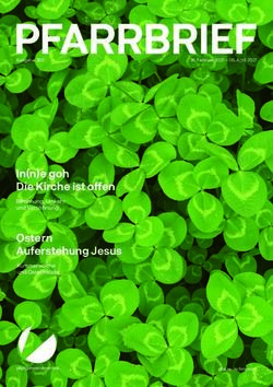 PFARRBRIEF - In(n)e goh Die Kirche ist offen Ostern Auferstehung Jesus Besinnung, Umkehr und Vers&ouml;hnung
