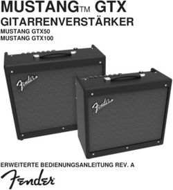 MUSTANGTM GTX GITARRENVERST&Auml;RKER MUSTANG GTX50 MUSTANG GTX100 - ERWEITERTE BEDIENUNGSANLEITUNG REV. A - Soundland