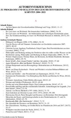 AUTORENVERZEICHNIS ZU PROGRAMM UND BULLETIN DES GESCHICHTSVEREINES F&Uuml;R - Geschichtsverein f&uuml;r K&auml;rnten