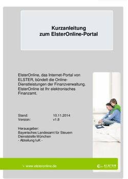 Kurzanleitung zum ElsterOnline-Portal