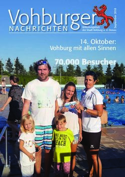 Vohburger 14. Oktober: Vohburg mit allen Sinnen - Stadt Vohburg