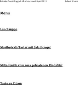 Fr&ouml;sche Chuchi Roggwil: Chochete vom 8. April 2019 - Mostbr&ouml;ckli-Tartar mit Salatbouqet