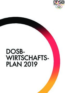 DOSB-WIRTSCHAFTS- PLAN 2019