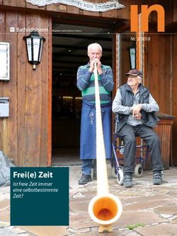 Frei(e) Zeit Ist freie Zeit immer eine selbstbestimmte Zeit? - Nr. 2/2018 - Bathildisheim