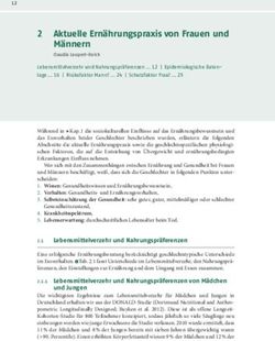 Aktuelle Ernährungspraxis von Frauen und Männern - Claudia Laupert-Deick