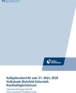 Halbjahresbericht zum 31. M&auml;rz 2020 Volksbank Bielefeld-G&uuml;tersloh NachhaltigkeitsInvest - Kapitalverwaltungsgesellschaft: Union Investment ...