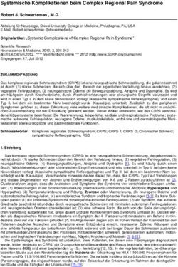 Systemische Komplikationen beim Complex Regional Pain Syndrome Robert J. Schwartzman , M.D.