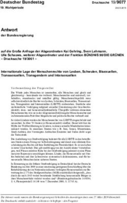 Antwort der Bundesregierung - Deutscher Bundestag