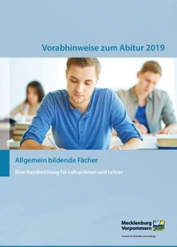 Vorabhinweise zum Abitur 2019 - Allgemein bildende Fächer Eine Handreichung für Lehrerinnen und Lehrer - Bildungsserver MV