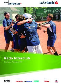 RADO INTERCLUB CAPTAINS-MANUAL 2019 - SWISSTENNIS