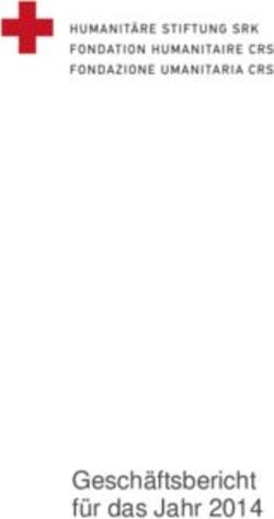 Geschäftsbericht für das Jahr 2014 - Humanitäre Stiftung SRK