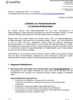 Leitfaden zur Pandemieabwehr in Lebensmittelbetrieben - Eurofins