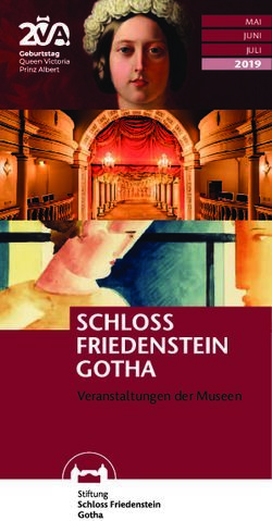 Veranstaltungen der Museen - Schloss Friedenstein