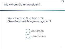 Wie w&uuml;rden Sie entscheiden? Wie sollte man Eberfleisch mit Geruchsabweichungen umgehen? entsorgen verarbeiten