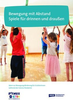 Bewegung mit Abstand Spiele für drinnen und draußen - Ideen zur Bewegungsförderung für ErzieherInnen während der Corona-Pandemie