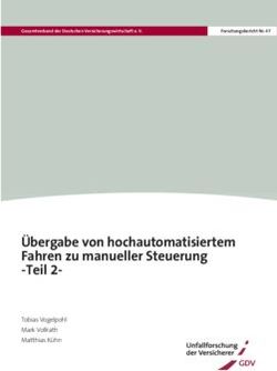 Übergabe von hochautomatisiertem Fahren zu manueller Steuerung -Teil 2