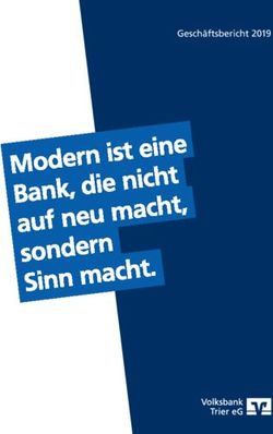 Gesch&auml;ftsbericht 2019 - Volksbank Trier eG