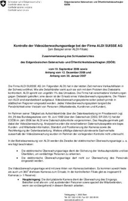 Kontrolle der Video&uuml;berwachungsanlage bei der Firma ALDI SUISSE AG