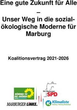 Eine gute Zukunft für Alle Unser Weg in die sozial-ökologische Moderne für Marburg - Koalitionsvertrag 2021-2026