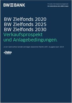 BW Zielfonds 2020 BW Zielfonds 2025 BW Zielfonds 2030 Verkaufsprospekt und Anlagebedingungen - Je ein Gemischtes Sondervermögen deutschen Rechts ...