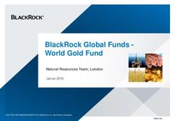 BLACKROCK GLOBAL FUNDS - WORLD GOLD FUND - NATURAL RESOURCES TEAM, LONDON JANUAR 2016