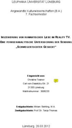 LEUPHANA UNIVERSIT&Auml;T L&Uuml;NEBURG - Angewandte Kulturwissenschaften (B.A.) 7. Fachsemester