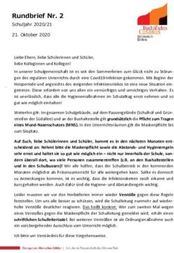 Rundbrief Nr. 2 Schuljahr 2020/21 21. Oktober 2020 - Bischöfliches Cusanus-Gymnasium