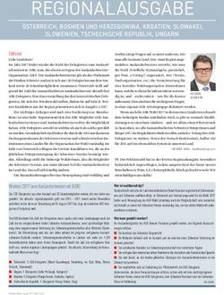 REGIONALAUSGABE &Ouml;STERREICH, BOSNIEN UND HERZEGOWINA, KROATIEN, SLOWAKEI, SLOWENIEN, TSCHECHISCHE REPUBLIK, UNGARN - SWISSCOMMUNITY : SCHWEIZER ...