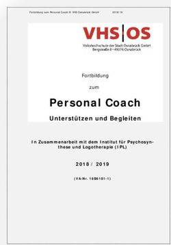 Personal Coach Unterst&uuml;tzen und Begleiten 2018 / 2019 - VHS Osnabr&uuml;ck
